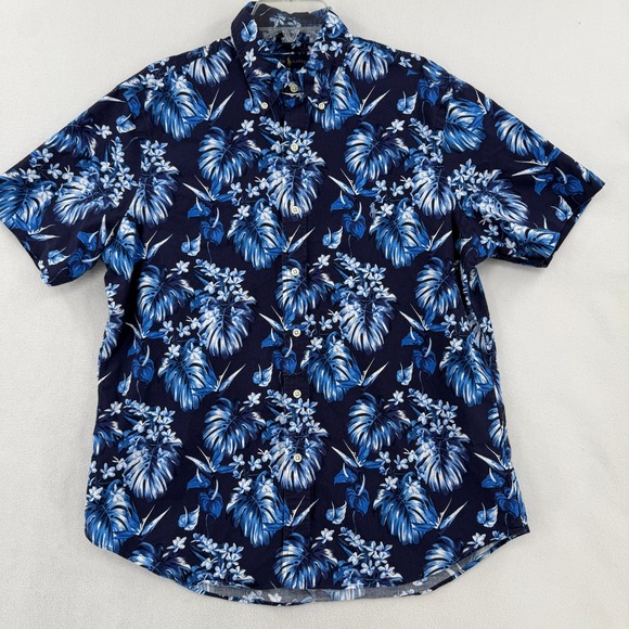 Ralph Lauren Other - Ralph Lauren Hawaiian Shirt Mens Large Navy Blue Floral Tropical Aloha Top